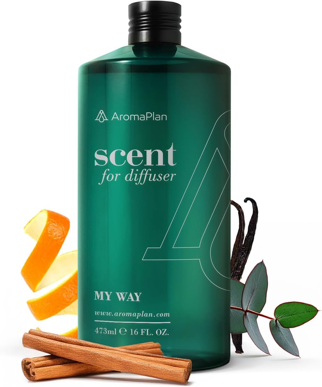 AromaPlan Hotel Scents My Way 16 Fl Oz (473ml), Home Luxury Aroma & Hotel Diffuser Oil- Hotel Diffuser Oil for Aromatherapy- USA Made, Bigger Bottle, Bolder Aroma & Longer Lasting