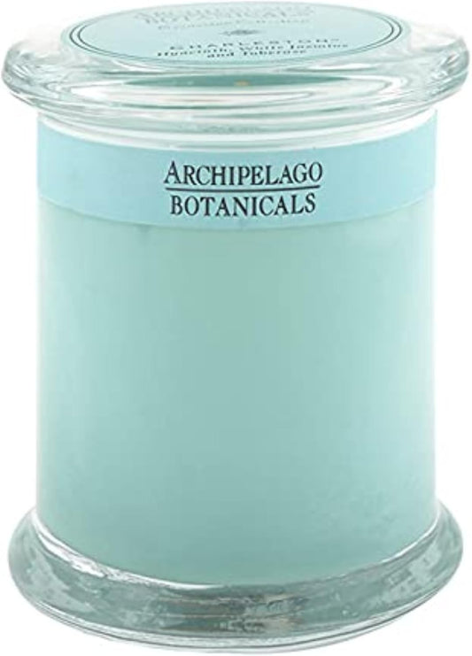 Archipelago Botanicals Charleston Glass Jar Candle, Jasmine, Tuberose and Hyacinth Scent, Lead-Free Candle Wicks, Burns Approx. 60 Hours (8.6 oz)