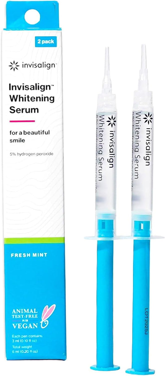 Invisalign Whitening Serum | Clear Aligner and Retainer Teeth Whitening Gel | 2 Pack | 6.0ml