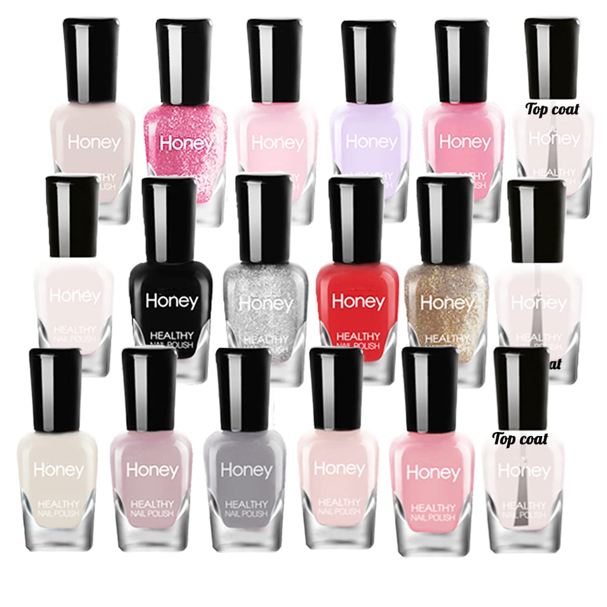 Non Toxic Nail Polish Set, Easy Peel Off and Fast Dry NailPolish Set for Pack, Eco Friendly & Organic Water Based Nail Polish for Women,Teens (18 Bottles)