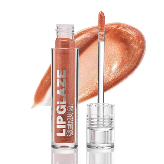 Palladio Lip Glaze Serum, Hydrating Lip Gloss with Peptides & Hyaluronic Acid for Plump, Smooth, and Nourished Lips – Vegan, High-Shine, Non-Sticky Finish (Bellini Fizz)