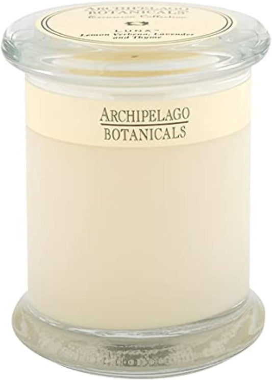 Archipelago Botanicals Luna Glass Jar Candle, Lemon Verbena, Lavender and Thyme Scent, Lead-Free Candle Wicks, Burns Approx. 60 Hours (8.6 oz)
