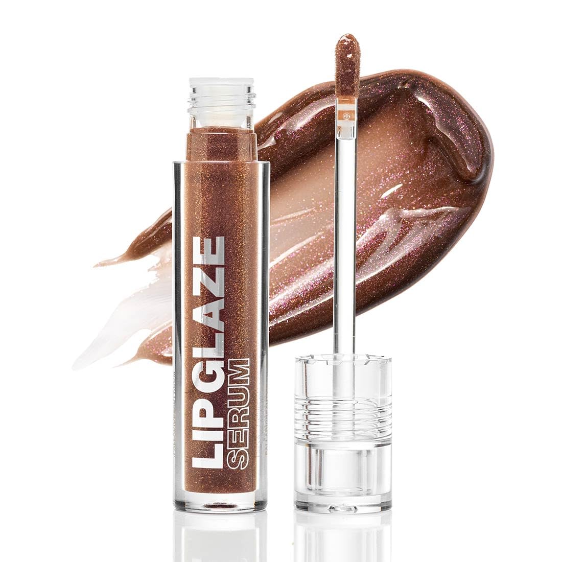 Palladio Lip Glaze Serum, Hydrating Lip Gloss with Peptides & Hyaluronic Acid for Plump, Smooth, and Nourished Lips – Vegan, High-Shine, Non-Sticky Finish (Mocha Martini)