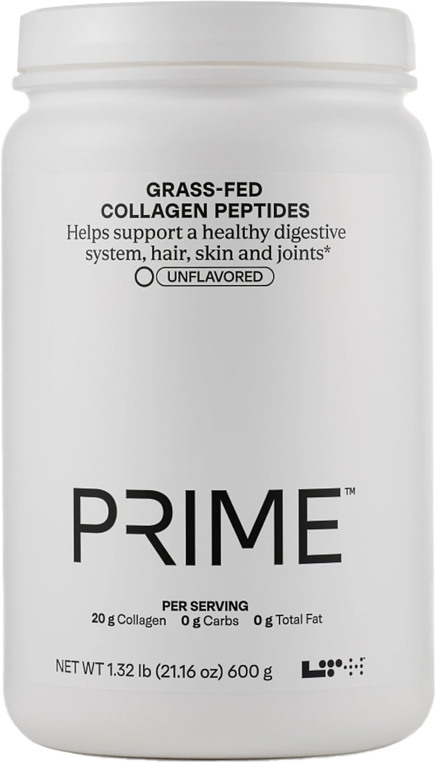 LTH Prime Collagen Peptides - Trusted by Life Time Members - Collagen Powder for Digestive Health - Supports Healthy Joints, Hair & Skin - from Grass-Fed Cows - Unflavored - 30 Servings