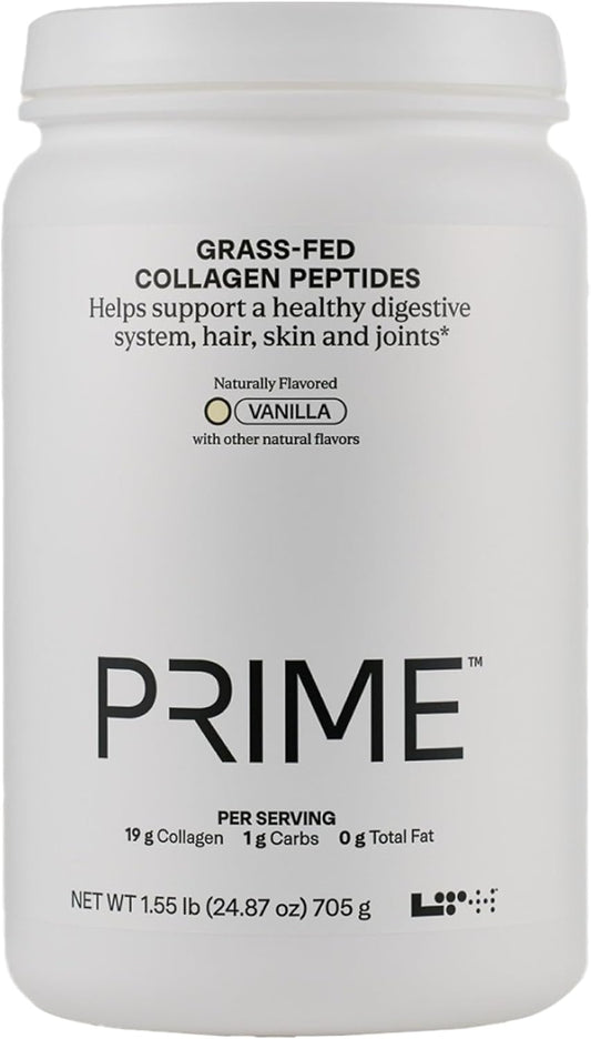 LTH Prime Collagen Peptides - Trusted by Life Time Members - Collagen Powder for Digestive Health - Supports Healthy Joints, Hair & Skin - from Grass-Fed Cows - Vanilla - 30 Servings