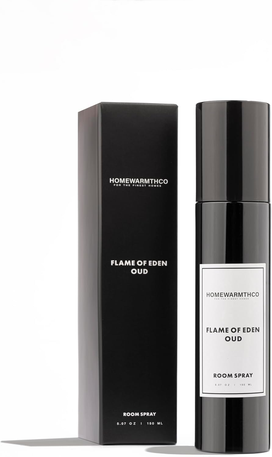 Flame of Eden Oud Room Spray – 5.07 oz Scented Air Freshener Spray for Home, Office & Linen – Long-Lasting Linen Spray for Bedding, Pillows & Fabrics – Luxurious Home Fragrance