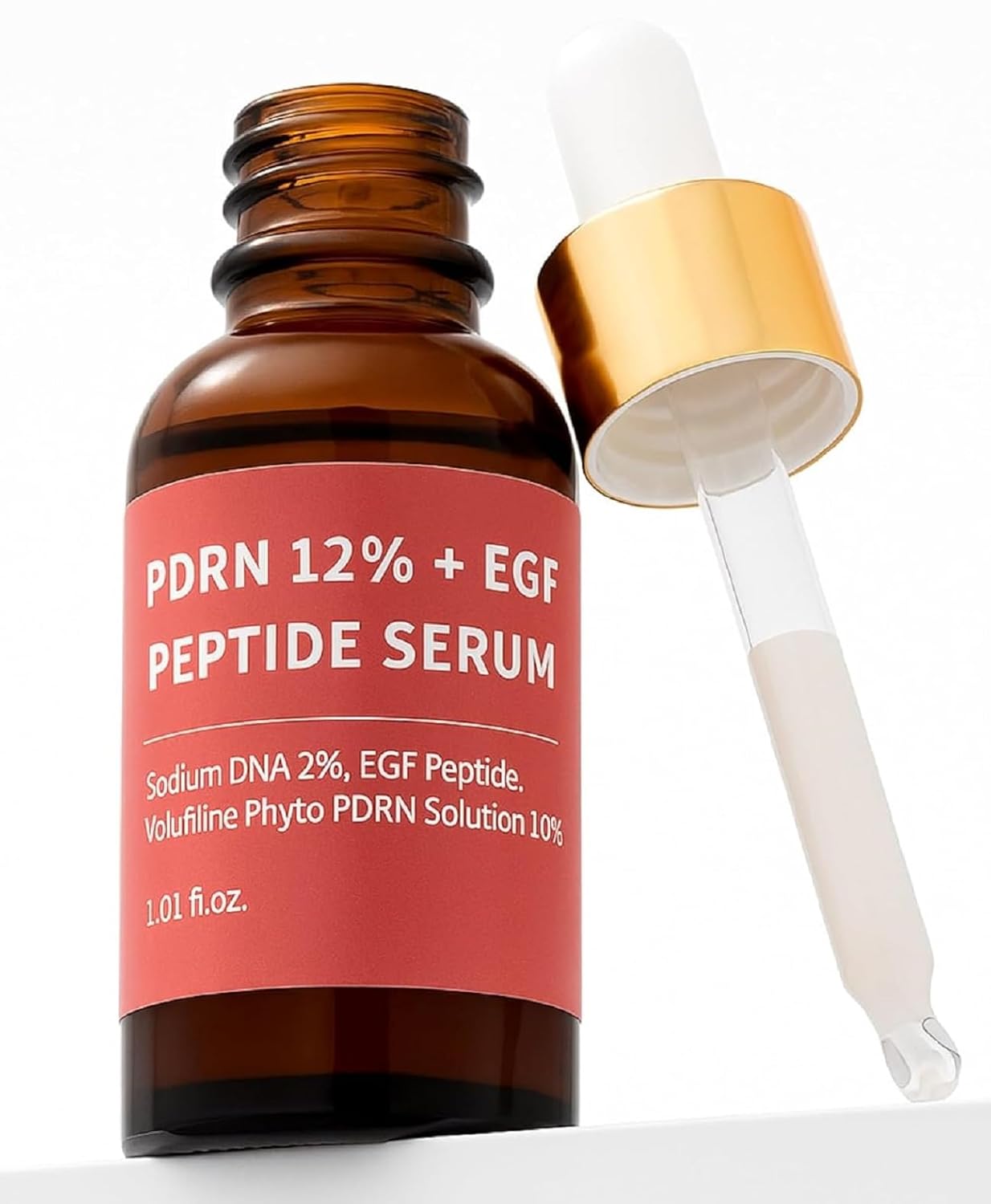 Salmon DNA PDRN 120,000 ppm EGF Peptide Microneedling Serum w/Volufiline, Phyto PDRN 12%, Growth Factor - Anti-Aging Face Serum with Niacinamide, Hyaluronic Acid 1 Fl Oz Korean Skincare