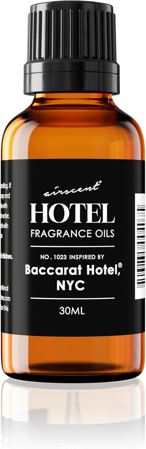 AirScent Hotel Diffuser Oil No. 1023 Inspired by The Baccarat Hotel Scent - Love Affair Fragrance Oil for Ultrasonic and Waterless Diffusers and Crafting - 30 mL, 1 fl oz Glass Bottle with Dropper
