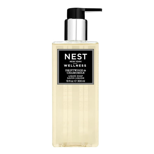 NEST New York Liquid Soap, Driftwood & Chamomile - 10 fl oz - Cleanses & Nourishes Skin - Approx. 300 Pumps Per Bottle - Gluten Free & Cruelty Free