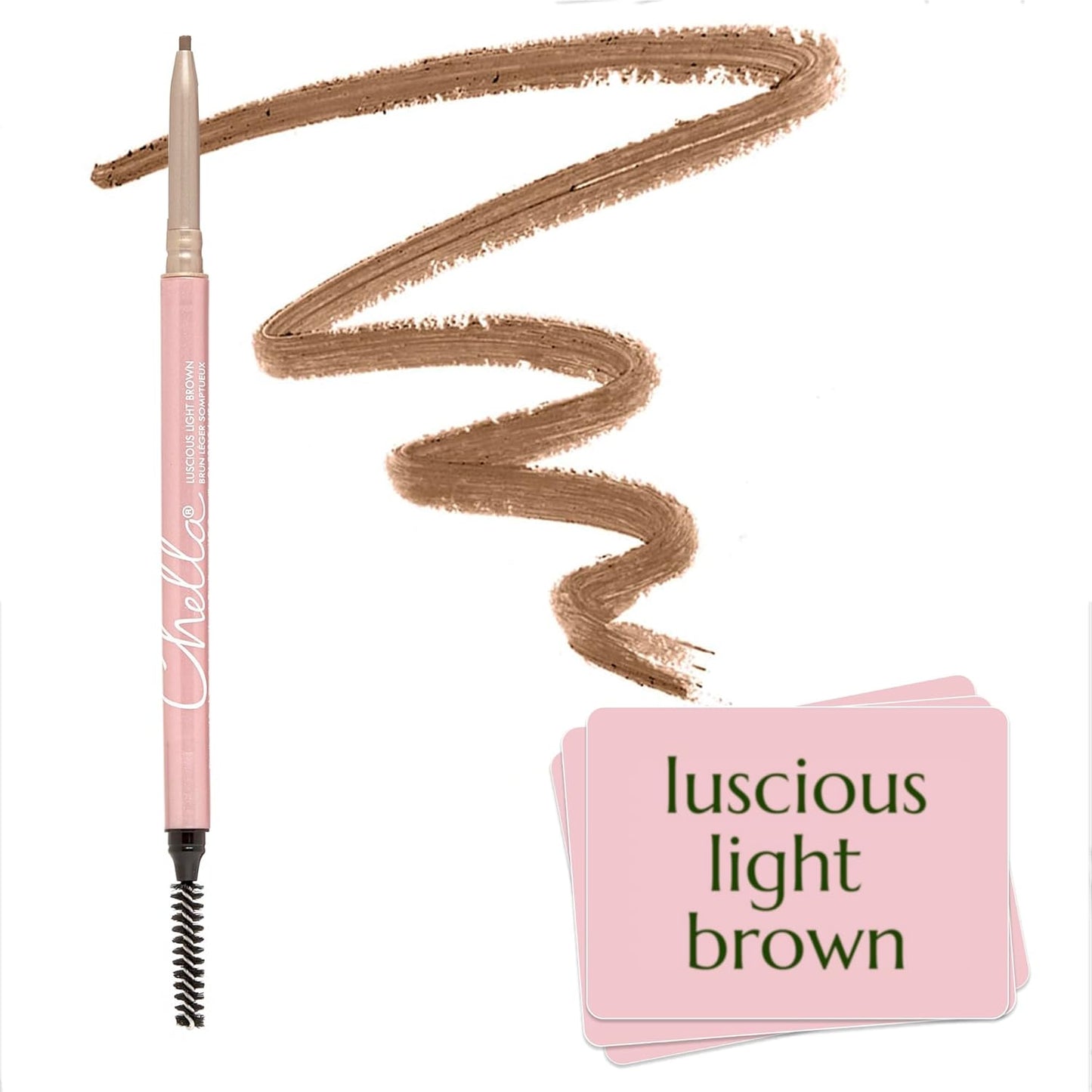 Chella Eyebrow Pencil – Easy-to-Use Brow Definer for Shaping, Filling & Blending – Long-Wear Light brown Eyebrow Pencils for Women with Precise Tip (Light Brown)