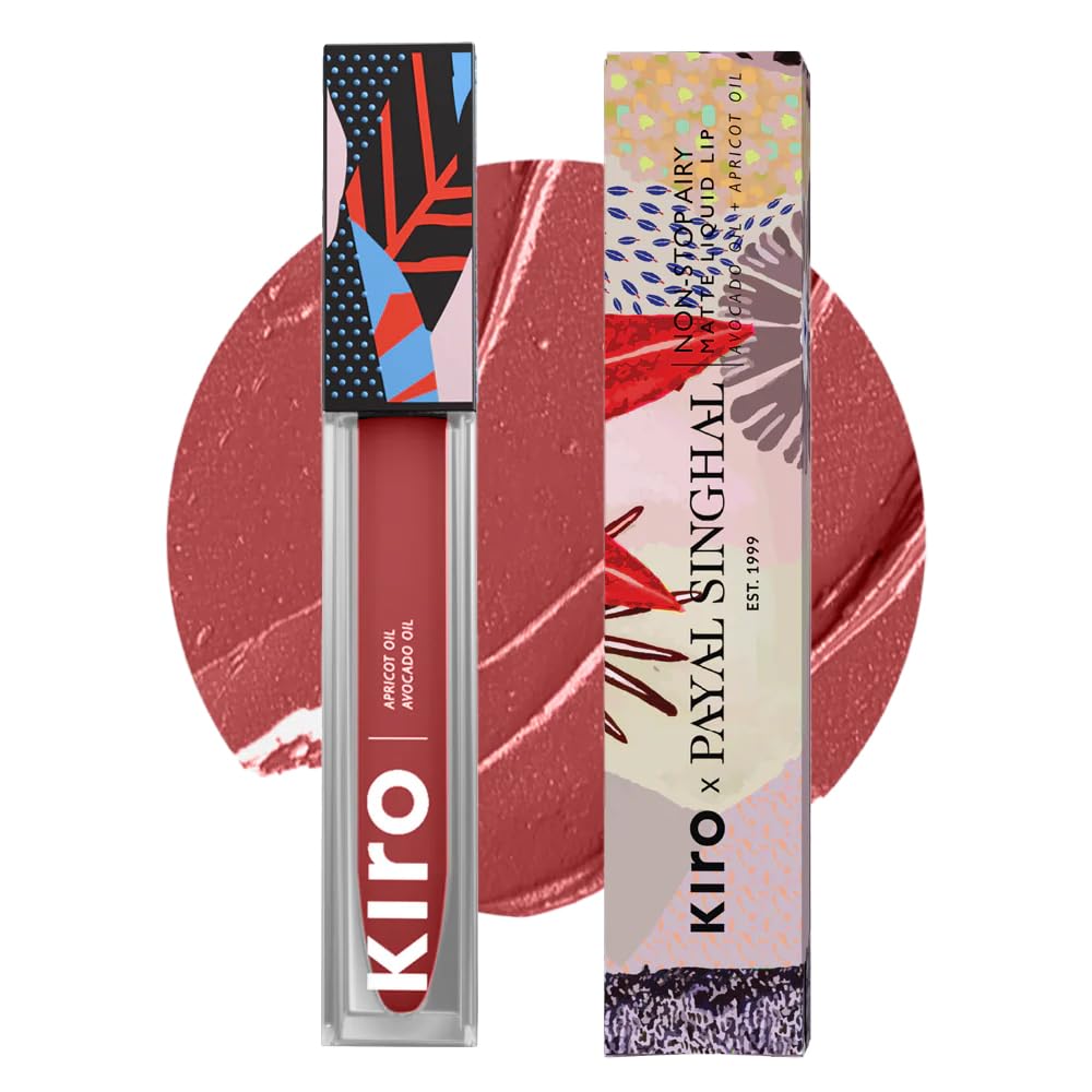 KIRO Non-stop Airy Matte Liquid Lip - Maple Sugar(5 ml)| Transferproof I Waterproof lipstick Long Lasting I Apricot & Avocado Oil | 100% Vegan | 5ml | No Parabens, No Toxins
