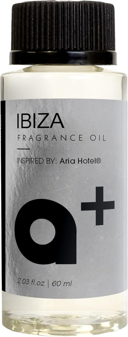 Aromar+ Fragrance Oil – Ibiza-Inspired by Aria Hotel – Luxury Hotel Scent Experience with Amber, Orange & Vanilla – for Waterless Diffusers – Long-Lasting Home Fragrance – 2oz/60mL