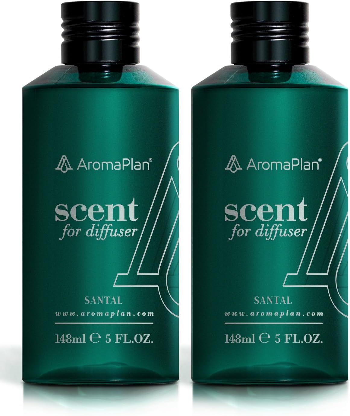 AromaPlan Hotel Scents Santal 5 Fl Oz (2 Pack), Luxury Aroma & Hotel Fragrance Diffuser Oil- Hotel Diffuser Oil for Aromatherapy- USA Made, Bigger Bottle, Bolder Aroma & Longer Lasting