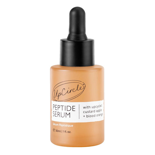 UpCircle Peptide Serum – Improves Skin Elasticity + Boosts Collagen – Custard Apple, Rich In Vitamin C + Blood Orange Brightens Skin - Vegan + Cruelty-Free