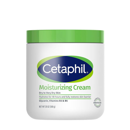 Cetaphil Face & Body Moisturizer, Hydrating Moisturizing Cream for Dry to Very Dry, Sensitive Skin, NEW 20 oz, Fragrance Free, Non-Comedogenic, Non-Greasy (Packaging May Vary)