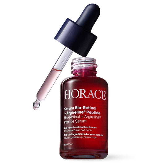 HORACE Bio-Retinol + Argireline Peptide Face Serum for Men - For Wrinkles, Dark Spots and Elasticity - Vegan Skin Care for All Skin Types - Unscented, 30ml