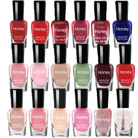 Non Toxic Nail Polish Set, Easy Peel Off and Fast Dry NailPolish Set for Pack, Eco Friendly and Organic Water Based Nail Polish for Women,Teens(18 Bottles)