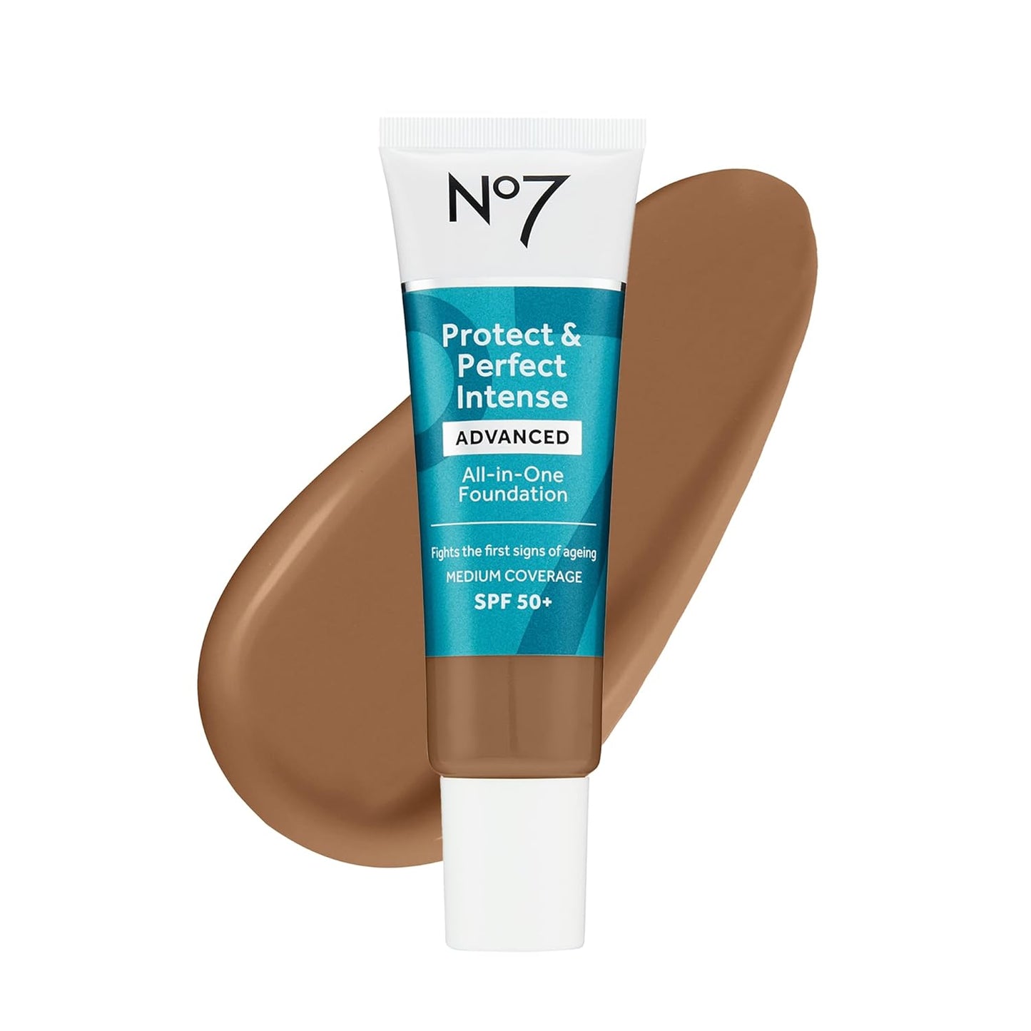 No7 Protect & Perfect Advanced All in One Foundation - Deeply Bronze - Age Defying Foundation Makeup with SPF 50 - Makeup Base Cream Helps to Reduces Redness & Blurs Visible Pores (30ml)