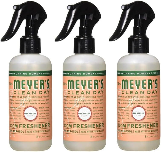 Mrs. Meyers Clean Day Room Freshener, Geranium, 8 Fluid Ounce (Pack of 3)