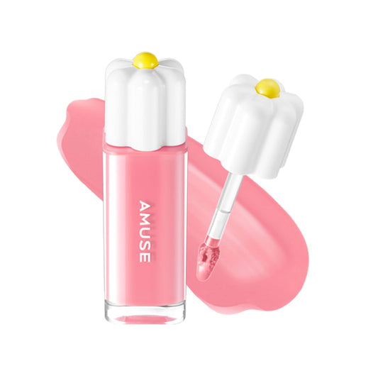 Amuse SEOUL Daisy Flower Dew Tint 03 HEALTHY BOKSOONGA | 35% High-moisture Water Tint, Long-lasting, Moisturizing, No Peel Off, Lip Treatment, Non Sticky, Korean Lip Tint for Dry Lips