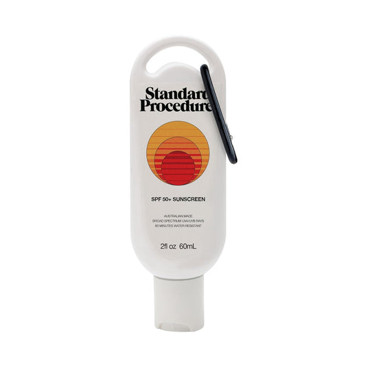 Standard Procedure. SPF 50+ Sunscreen, Travel-Size Broad Spectrum Face & Body Sunblock, 4HR Water Resistant, Organic Chemical Formula, 2 oz