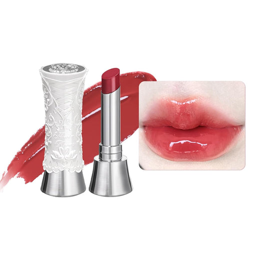 Flower Knows Swan Ballet Shine Lipstick,Hydrating Solid Lip Gloss,Moisturizing Red Tinted Lip Balm-Long Lasting Lip Gloss in Balm for Girls&Women,Vegan & Cruelty-Free(B07 Ballet Dream)