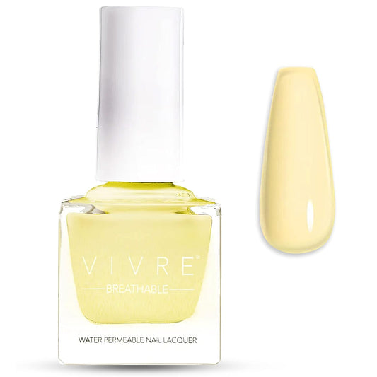 VIVRE Cosmetics Quick Dry Shiny Halal Nail Polish - Vegan, Non Toxic, Long Lasting, Breathable & Water Permeable - Going Bananas