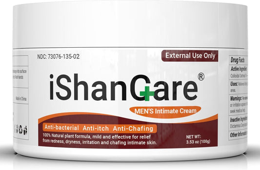 ishancare Balanitis Treatment Cream, Balanitis Relief, Organic Natural Ingredients, Soothing Skin, Itch Relief, Dryness, Redness, Irritation and Chafing - 3.53oz