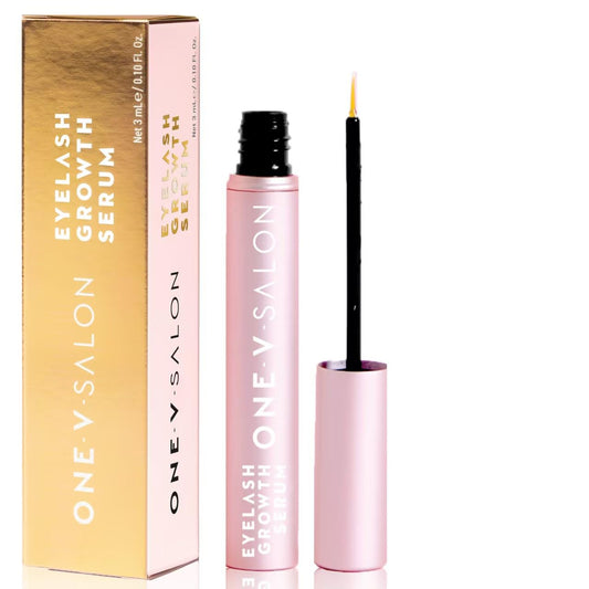 One V Salon Eyelash Growth Serum- Fuller & Longer Looking Eyelashes, Advanced Lash Serum for Longer, Fuller, Thicker Lashes，Natural Lashes, Extensions & Eyebrows, Vegan & Cruelty-Free(3mL)