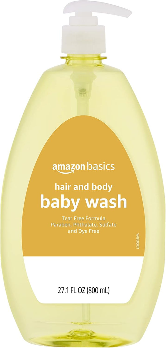 ND Basics Tear-Free Baby Hair and Body Wash, 27.1 Fluid Ounce, Lightly Scented, 1-Pack (Previously Solimo)