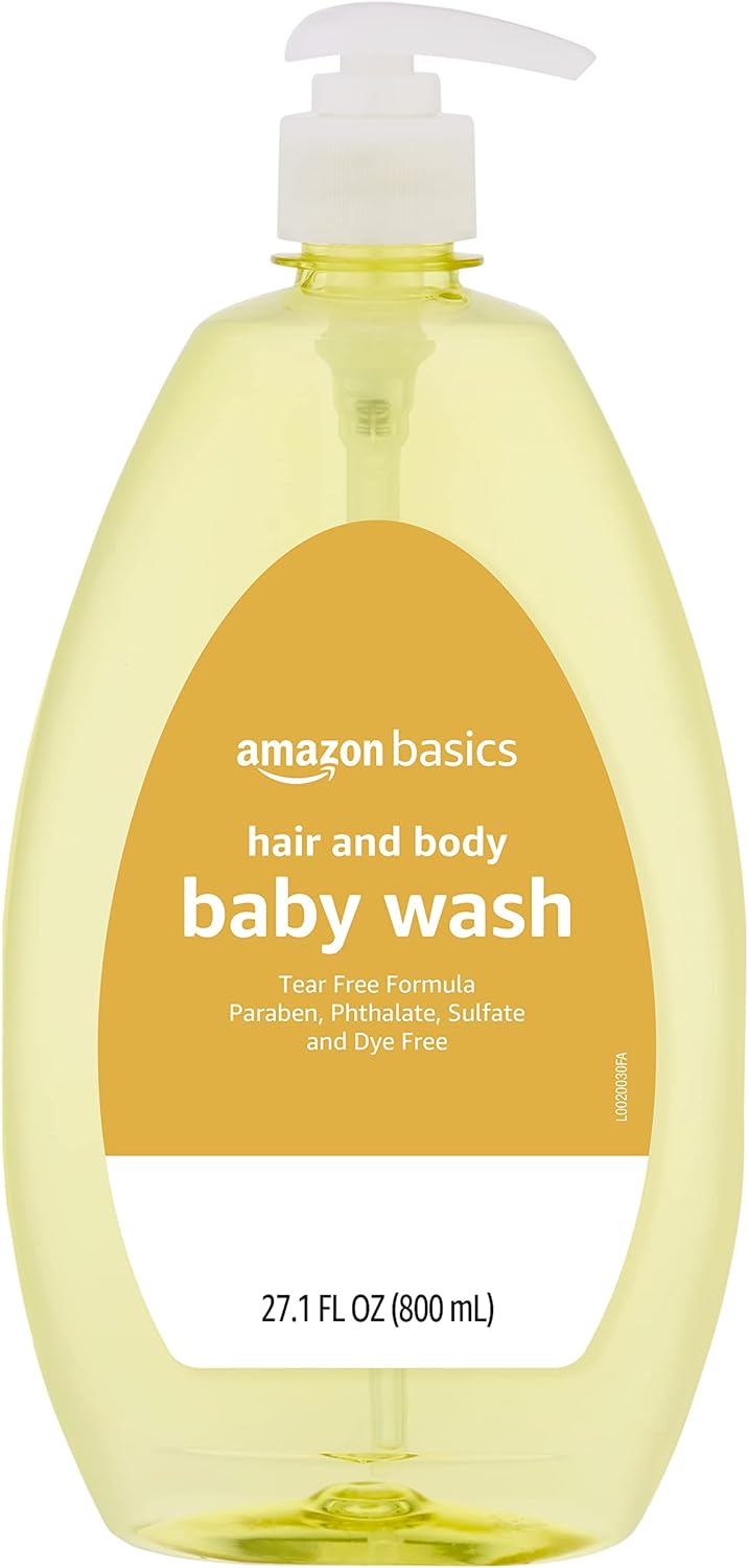 ND Basics Tear-Free Baby Hair and Body Wash, 27.1 Fluid Ounce, Lightly Scented, 1-Pack (Previously Solimo)