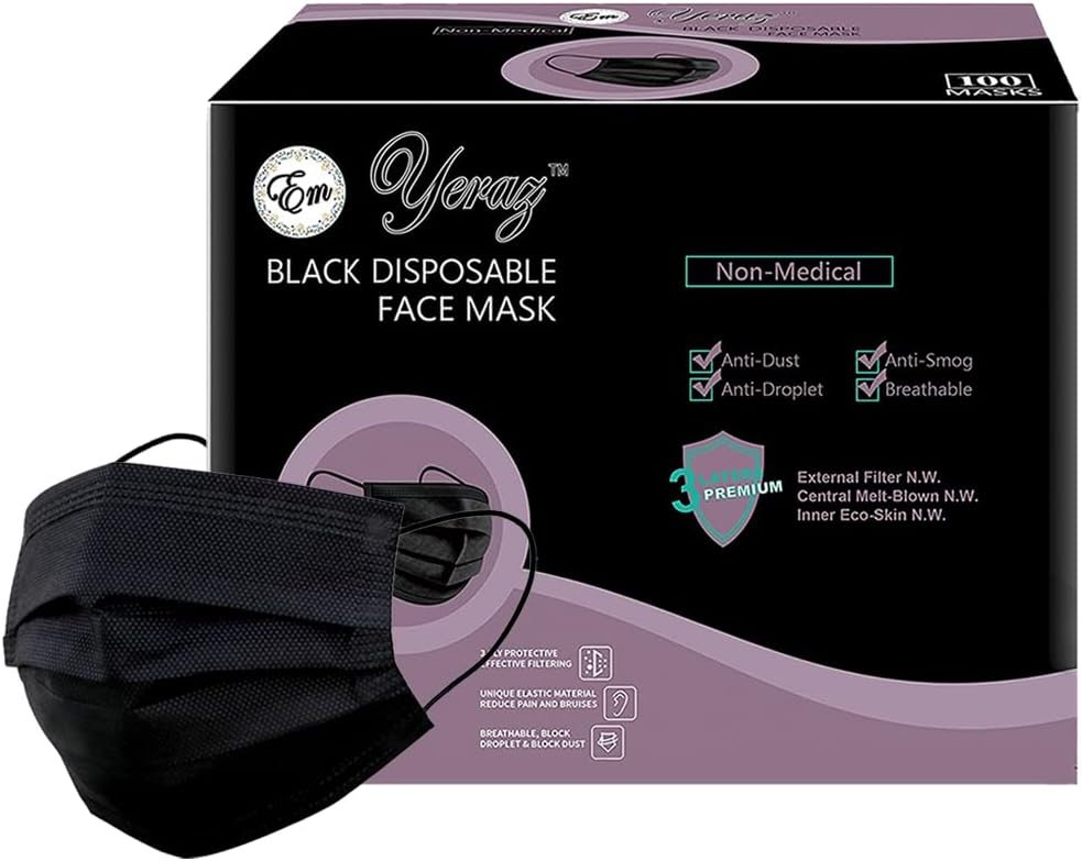 100 PCS 3 Ply Blue Disposable Face Mask Filter Protection Face Masks.