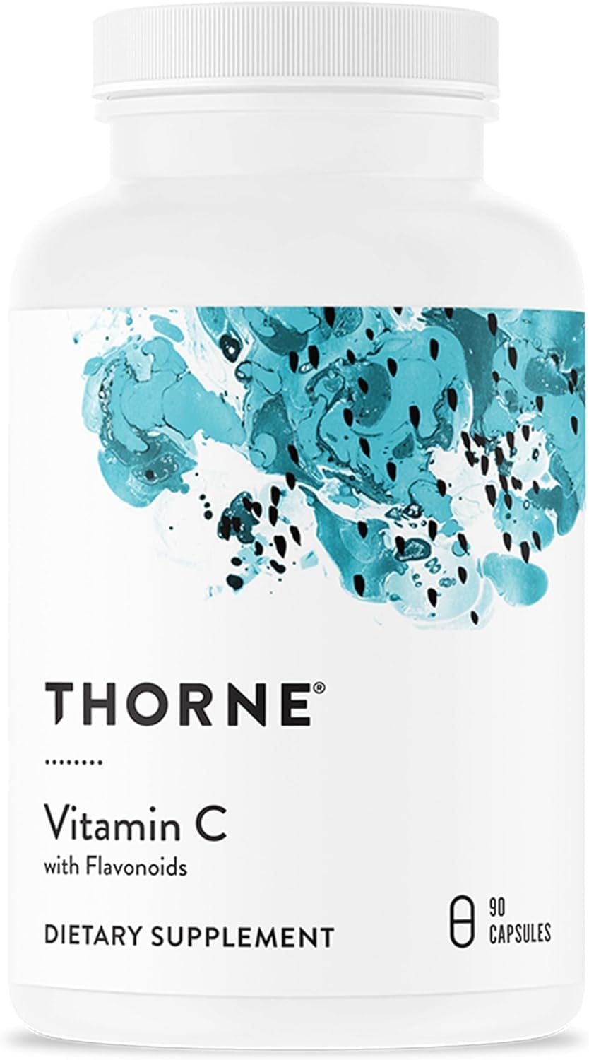 THORNE - Vitamin C - Blend of Vitamin C and Citrus Bioflavonoids from Oranges - Support Immune System, Production of Cellular Energy, Collagen Production, & Healthy Tissue - Gluten-Free - 90 Capsules