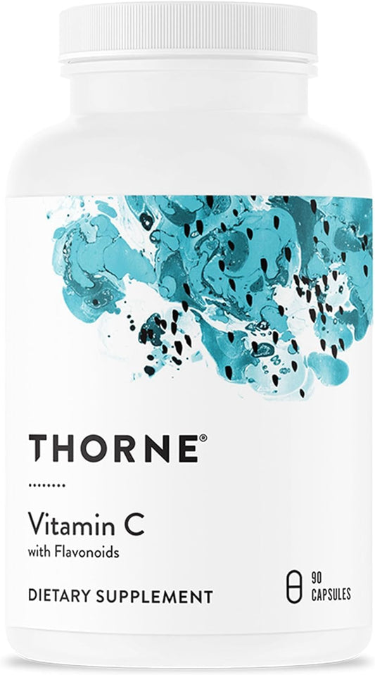 THORNE - Vitamin C - Blend of Vitamin C and Citrus Bioflavonoids from Oranges - Support Immune System, Production of Cellular Energy, Collagen Production, & Healthy Tissue - Gluten-Free - 90 Capsules