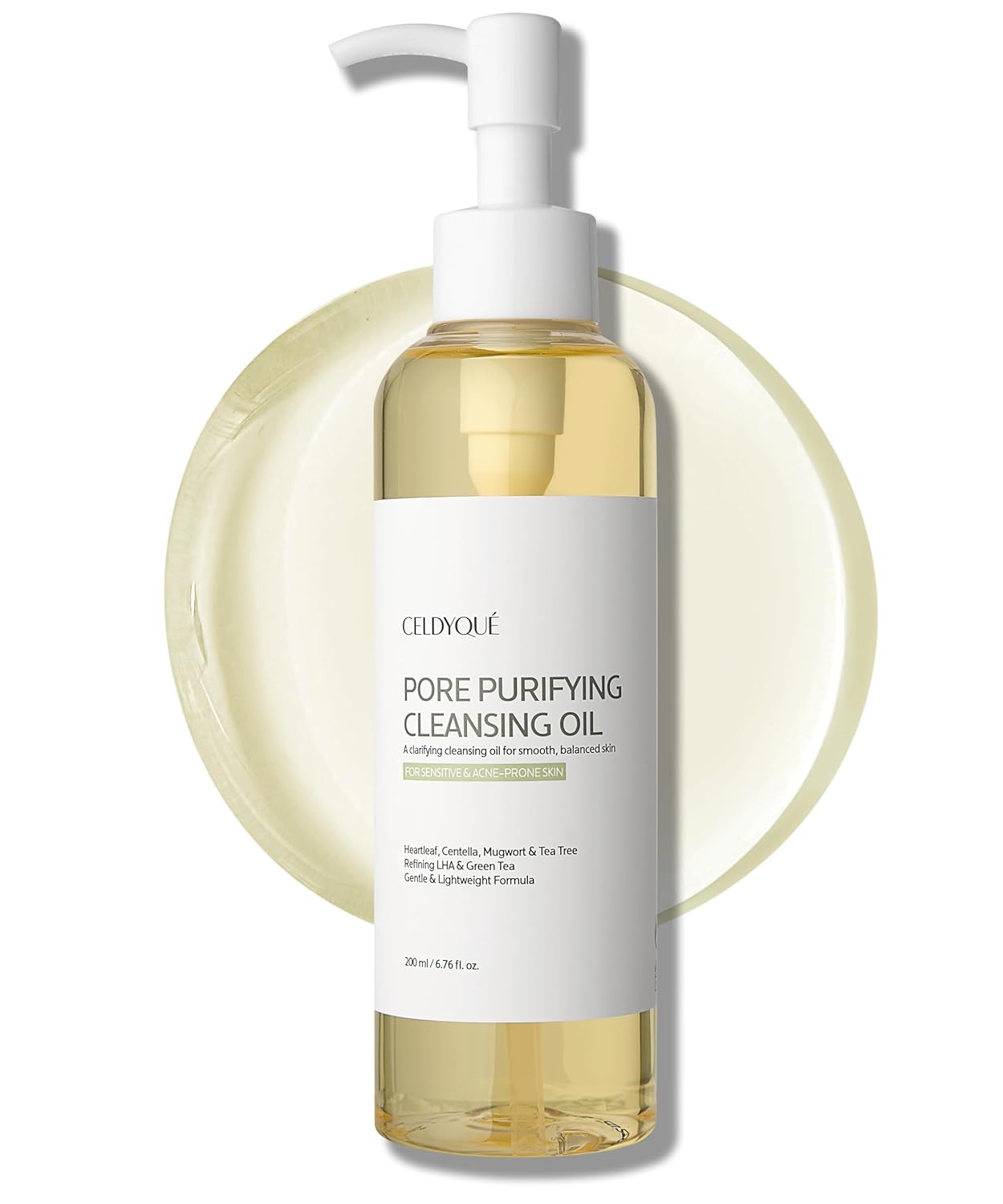 Pore Purifying Cleansing Oil – Korean Face Wash with Centella, Tea Tree, Green Tea & LHA – Gentle Makeup Remover for Sensitive, Acne-Prone Skin, Deep Pore Cleanser, 6.76 fl oz
