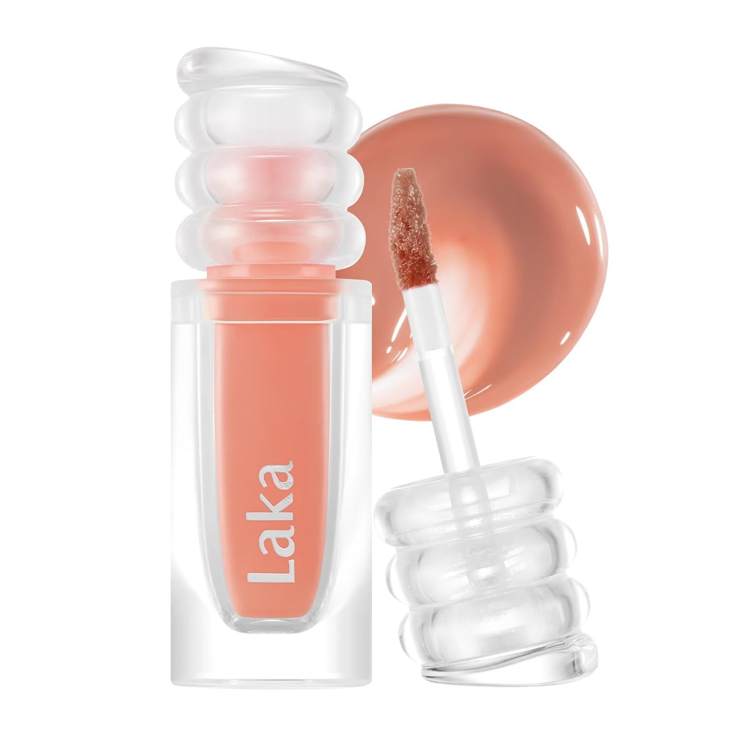 Laka Maxi Glayer Tint 3.8g/0.13oz., Glass Layer of Gloss, Ultra Glow & Vivid Layerable Pigments, High Shine Lip Oil, K-Beauty (#601 Linen)