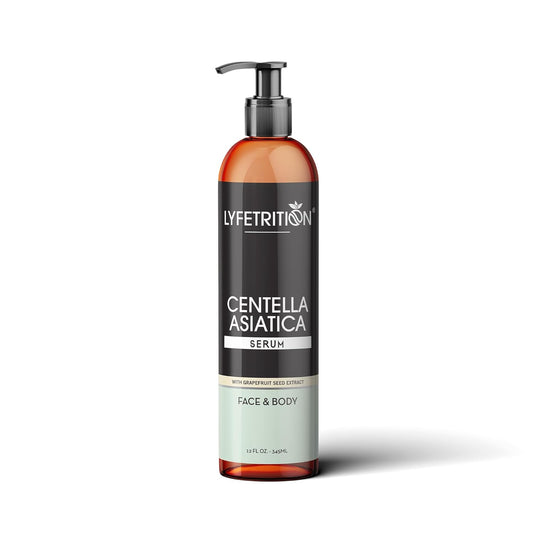 Lyfetrition Centella Asiatica Cica Serum - 12 Fl Oz Large Bottle - Anti-Aging Face Serum for Sensitive Skin Cream - Boosts Collagen Production Younger Skin