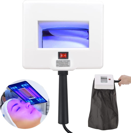 Yofuly Portable Facial Skin Analyzer with Shade Cloth, Woods Lamp for Home Use Salon SPA Machine
