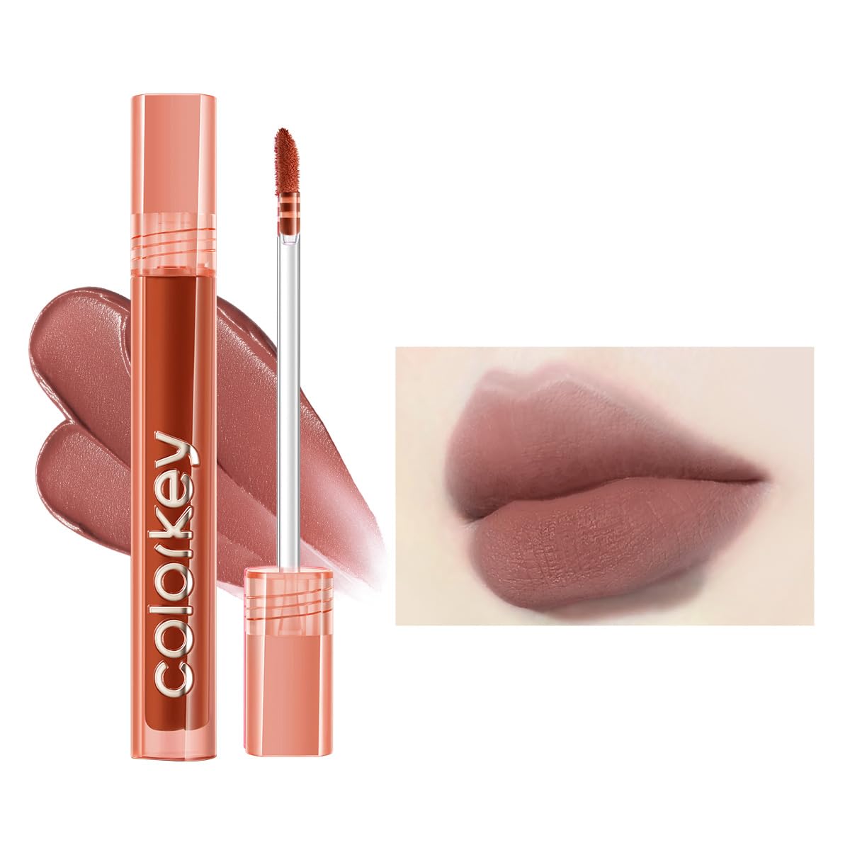 COLORKEY Airy Velvet Lip Tint, Matte Finishs, Longwear Rich Lip Colors, non-sticky, Creamy Soft Texture, Waterproof Lip Stain, Matte hydration, non-drying. Velvety finish (O254 Holiday Sun, 3g)