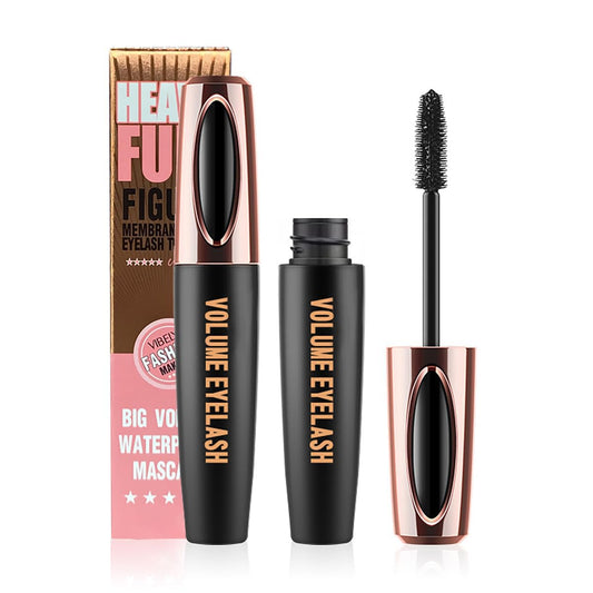 4D Silk Fiber Lash Mascara Extension Voluminous Mascara Waterproof & Smudge-Proof Long-Lasting 24 Hours No Flaking Longer Thicker Eyelashes,All Day Exquisitely Full (1 Pack)