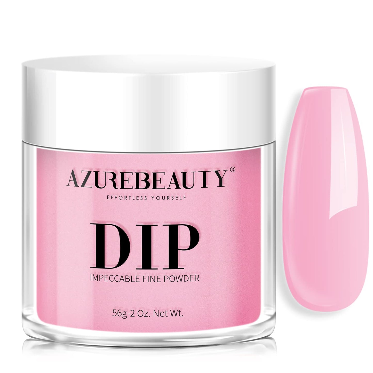 AZUREBEAUTY Dip Powder Pink Color 2 Oz/56g, Nude Pink Dipping Powder French Nail Art Refill Manicure Salon DIY at Home for Gender Reveal Party