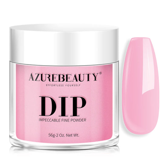 AZUREBEAUTY Dip Powder Pink Color 2 Oz/56g, Nude Pink Dipping Powder French Nail Art Refill Manicure Salon DIY at Home for Gender Reveal Party
