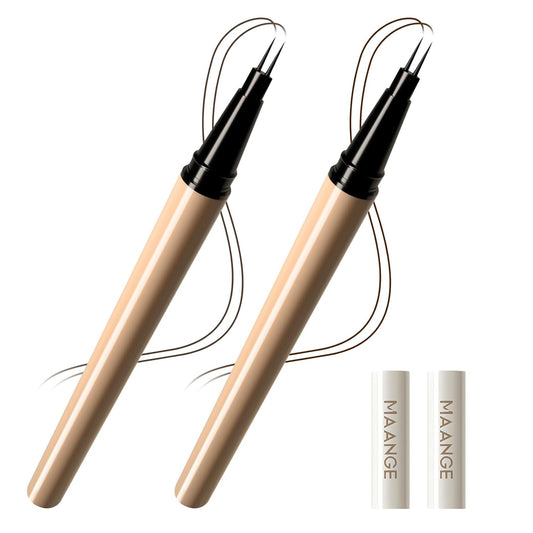 MAANGE Liquid Brow 2-Fork-Tip，Long-lasting Smudge-Proof Creates Natural Tint,B202+B203-2pcs