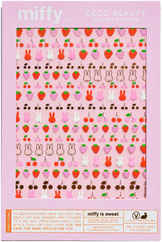 Deco Beauty Miffy is Sweet Nail Stickers - Lightweight & Easy-to-Apply Nail Art with Trendy Designs - Durable & Long-Lasting Nail Stickers for Women, Ideal for DIY Manicures & Salon-Quality Nails