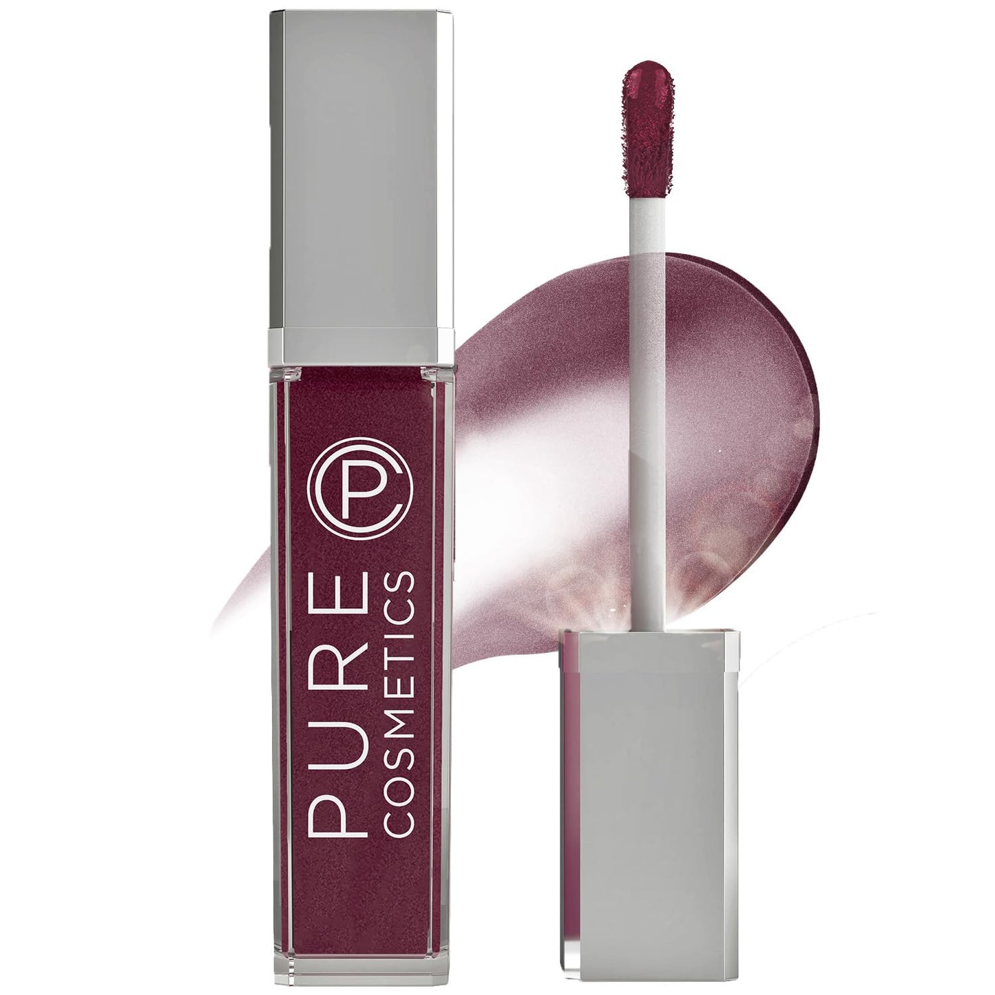 Pure Illumination Light-Up Lip Gloss with LED-Lit Applicator Brush + Side Mirror, Non-Sticky, Moisturizing Hydrating Lip Glosses with Lanolin, Jojoba Oil, & Vitamin E, Passion