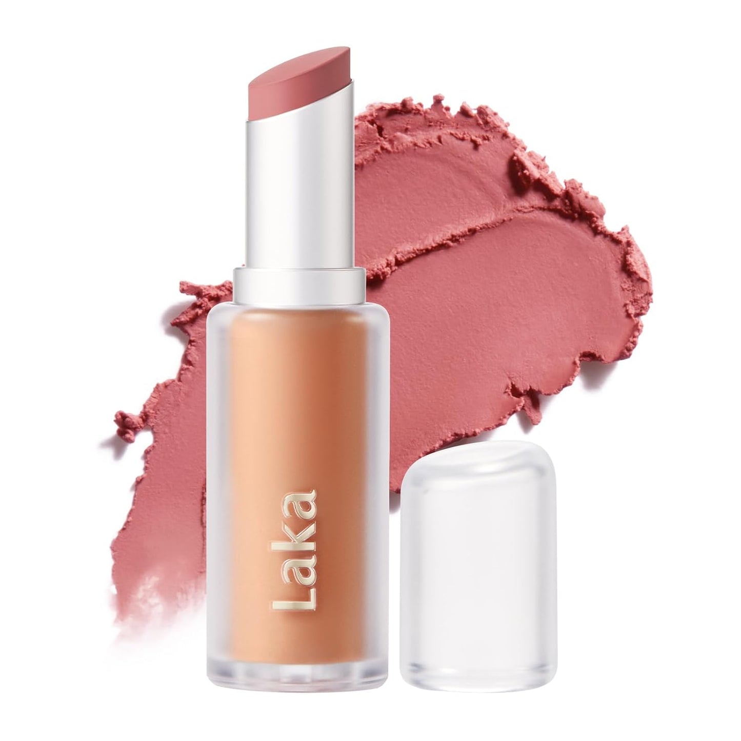 Laka Bulky Matte Lipstick 4g/0.14oz., Long Wear, Non-Drying Lip Stain Stick with High Pigmentation, Voluminous Lips, Vegan, K-Beauty (#405 So Peach)