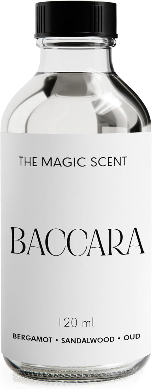 The Magic Scent Baccara Diffuser Oil - Hotel & Home Luxury Scents Inspired by Baccarat Rouge - Diffuser Oil Scents for Home Designed for Use in All Diffusers - 4 fl oz, 120 mL