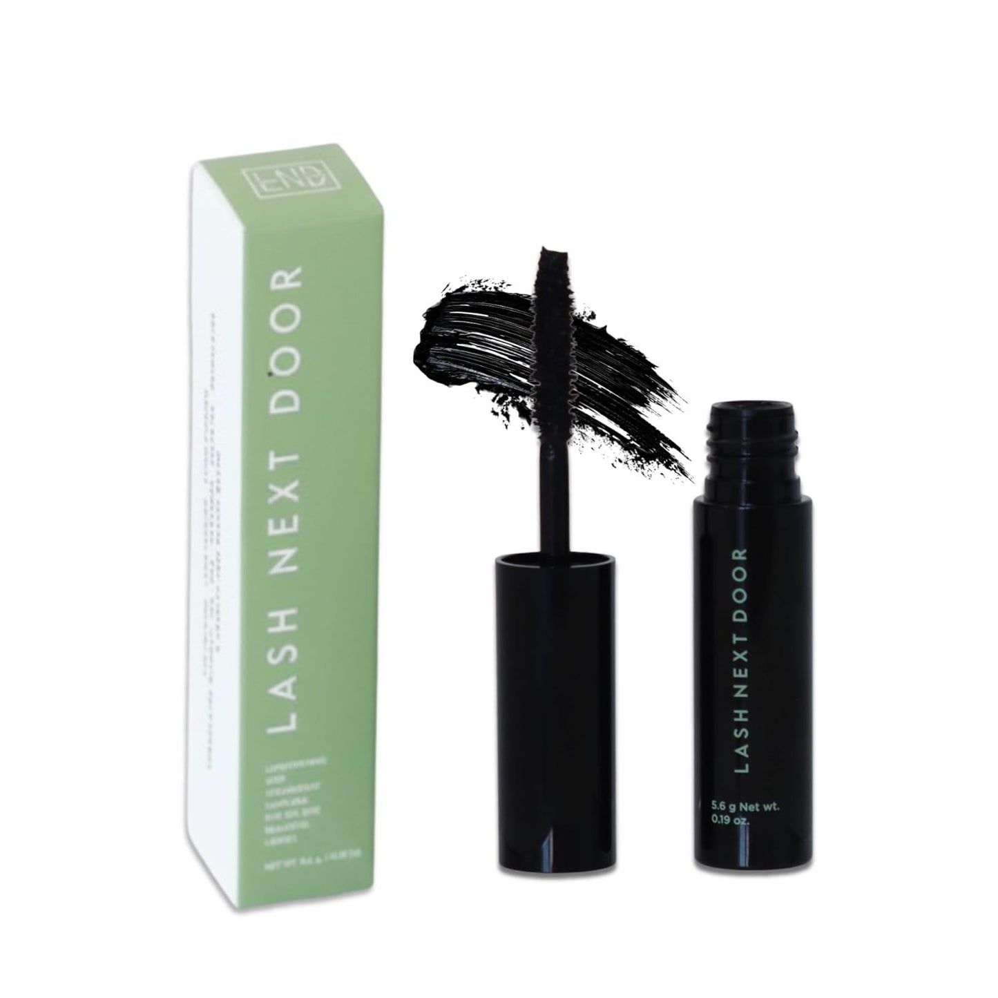 Lash Next Door Mini Mascara Black – Travel Size Volumizing & Lengthening No Clump Smudge-Proof Makeup for Lashes