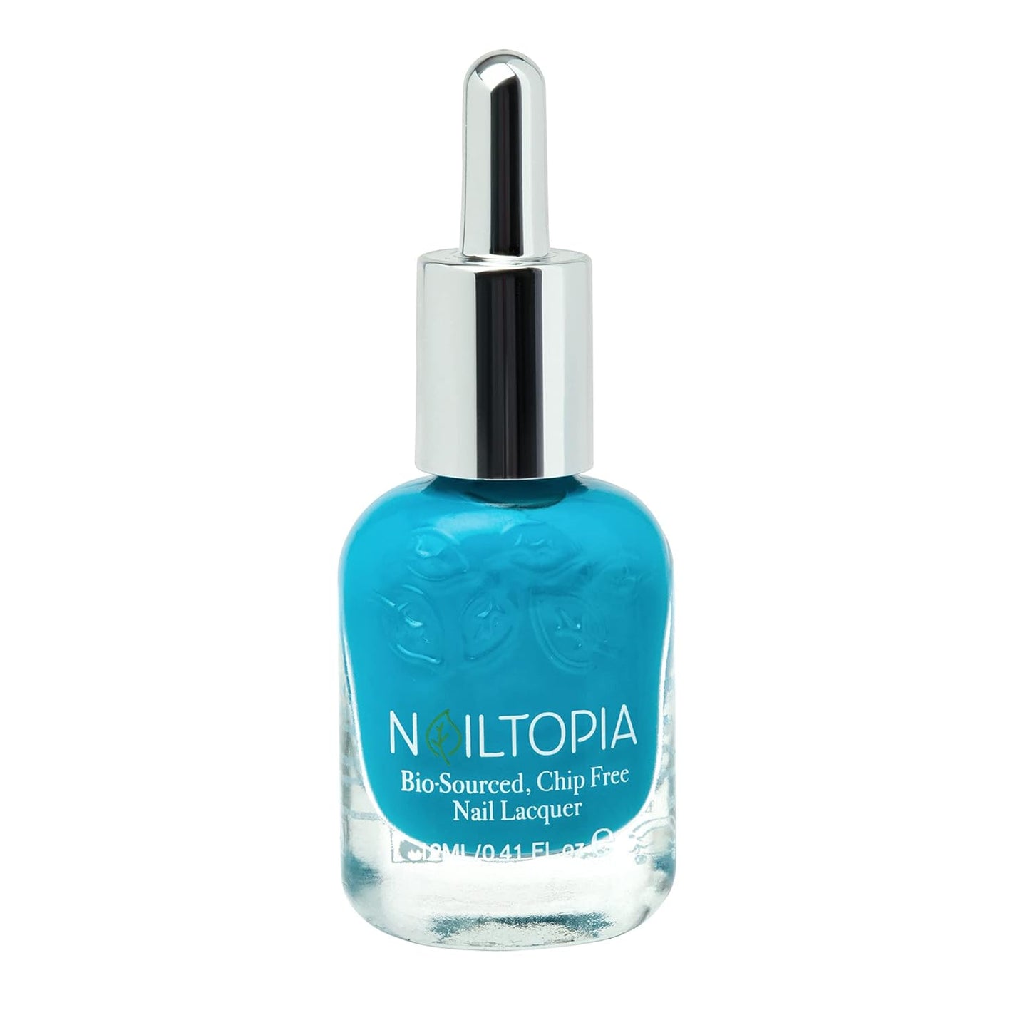 Nailtopia Bio-Sourced, Chip Free Nail Lacquer - All Natural, Strengthening Biotin and Superfood-Infused Polish - Chip Resistant Formula - Quick-Dry, Long Lasting Wear - Hawaiian Blue - 0.41 oz