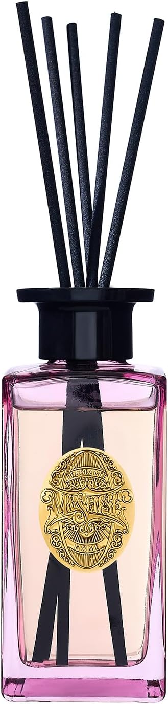 M&SENSE 6.3 oz Large Reed Diffuser Set | Gardenia Scent Oil Diffuser with Sticks | Hotel Collection Non-Toxic Essential Oil |for Bedroom Bathroom Living Room